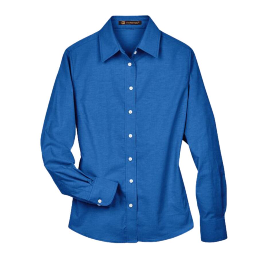 Women's Long Sleeve Oxford Dress Shirt Thumbnail