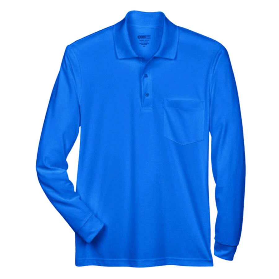 Men's Pinnacle Performance Long Sleeve Piqué Polo with Pocket Thumbnail