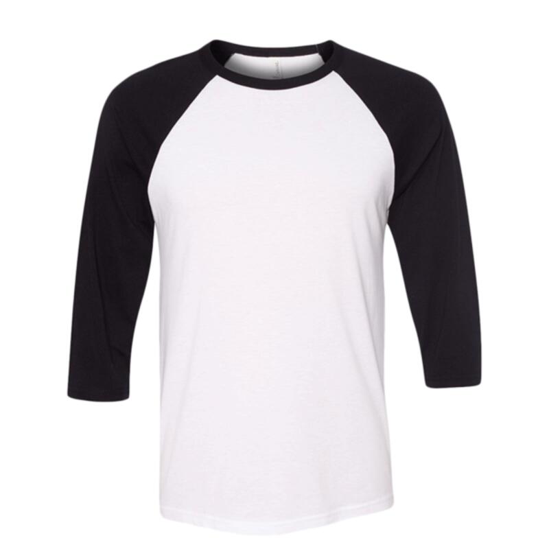 Bella + Canvas Three-Quarter Sleeve Baseball Tee Thumbnail