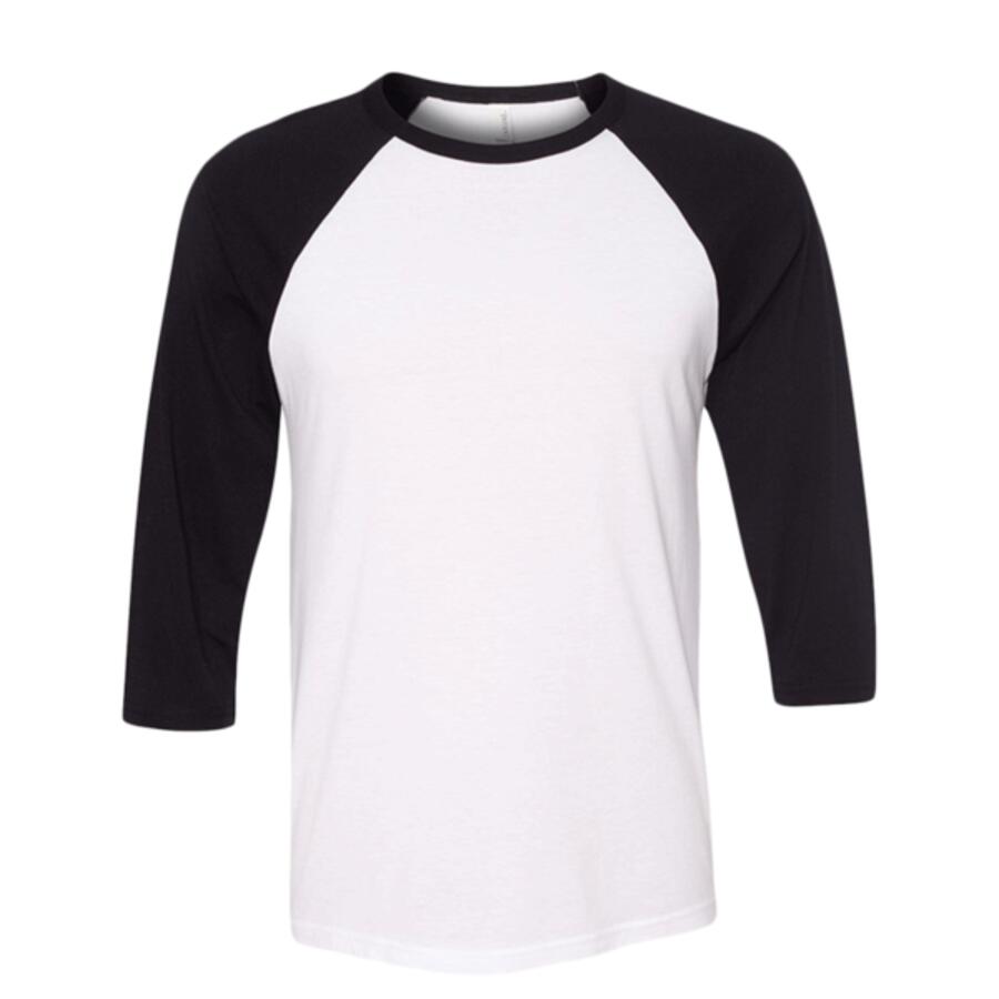 Bella + Canvas Three-Quarter Sleeve Baseball Tee Thumbnail