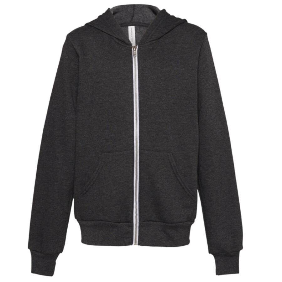 Bella + Canvas Youth Sponge Fleece Full-Zip Hoodie Thumbnail