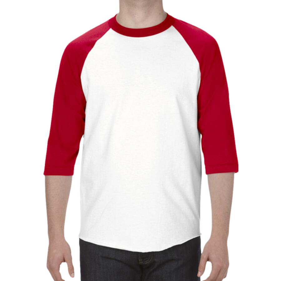 Alstyle Classic Raglan Three-Quarter Sleeve T-Shirt Thumbnail