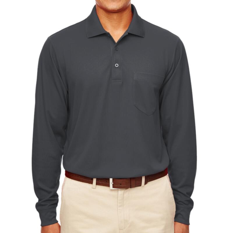 Adult Pinnacle Performance Long-Sleeve Piqué Polo with Pocket Thumbnail