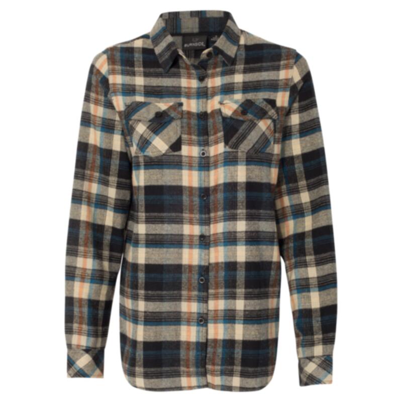 Burnside Women's Yarn-Dyed Long Sleeve Flannel Shirt Thumbnail
