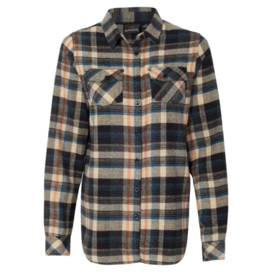 Burnside Women's Yarn-Dyed Long Sleeve Flannel Shirt Thumbnail