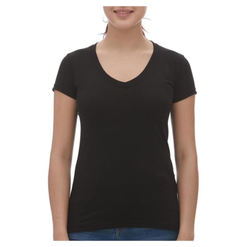 M&O Women's Deluxe Blend V-Neck T-Shirt Thumbnail