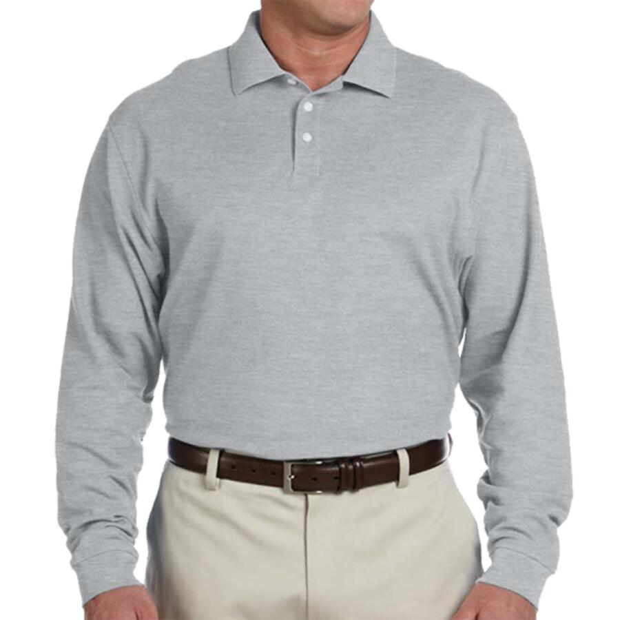 Men's Pima Piqué Long-Sleeve Polo Thumbnail