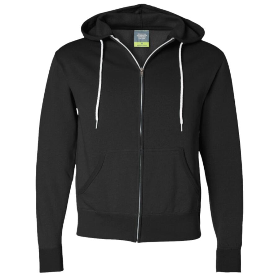 Lightweight Full-Zip Hooded Sweatshirt Thumbnail