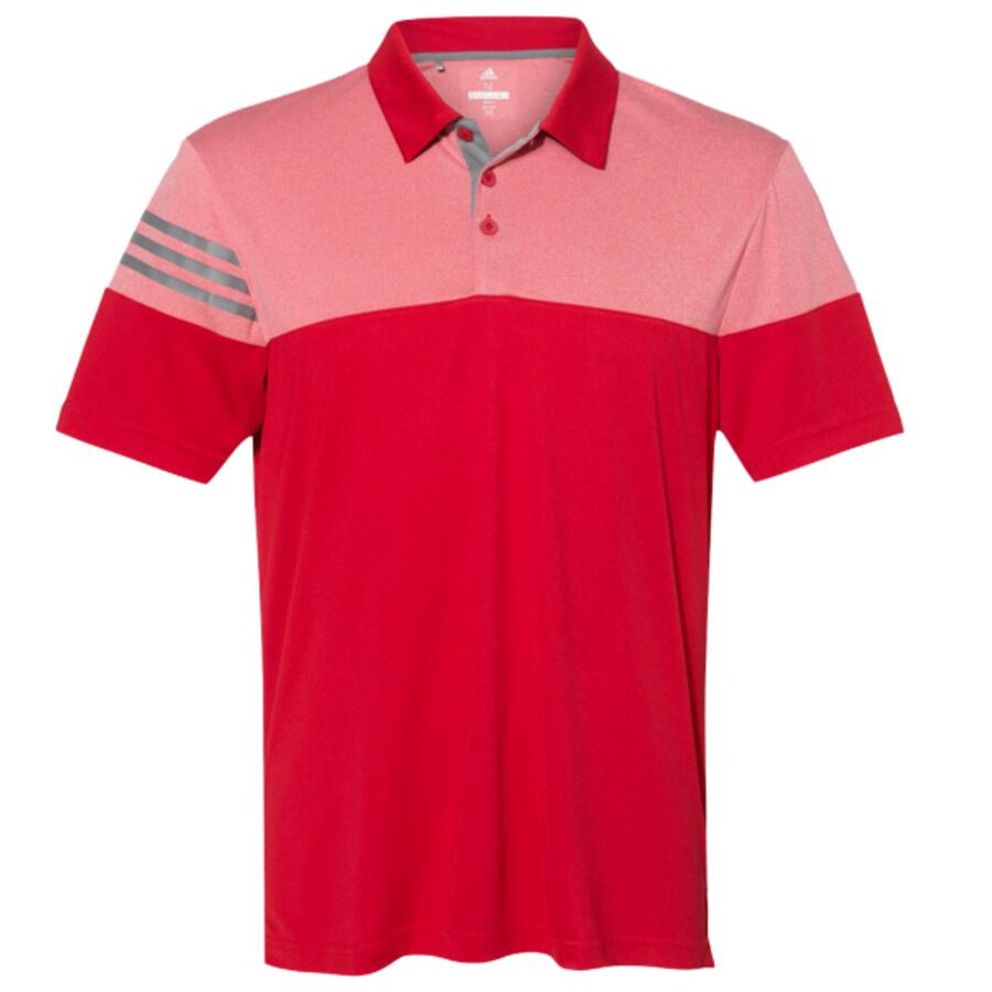 Heathered 3-Stripes Colorblocked Polo Thumbnail