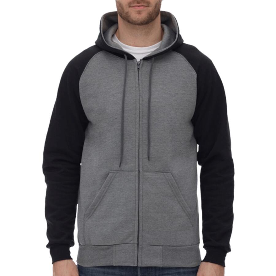 Fleece Raglan Hooded Full-Zip Sweatshirt Thumbnail