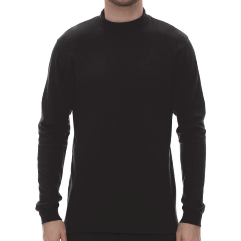 Jersey Interlock Mockneck Long Sleeve T-Shirt Thumbnail