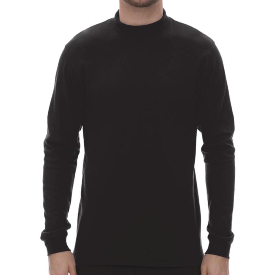 Jersey Interlock Mockneck Long Sleeve T-Shirt Thumbnail