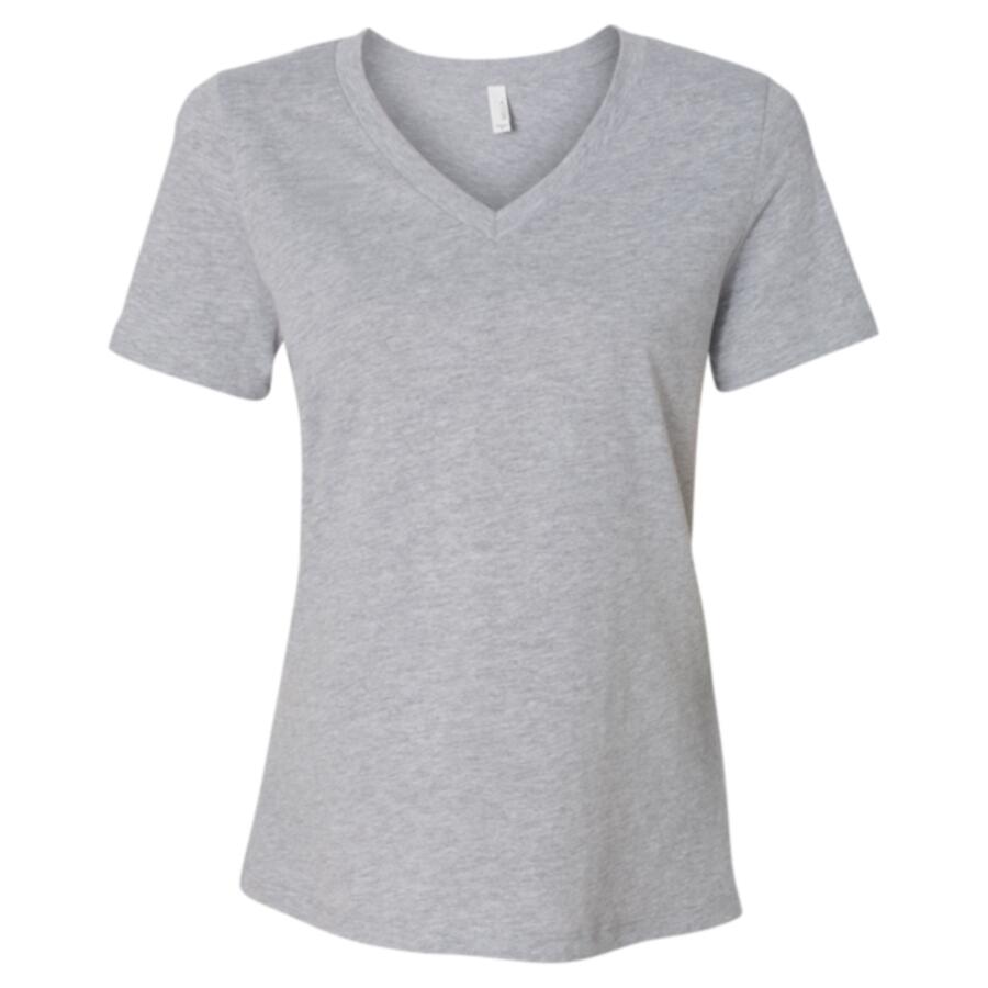 Women's Relaxed Heather CVC V-Neck Tee Thumbnail