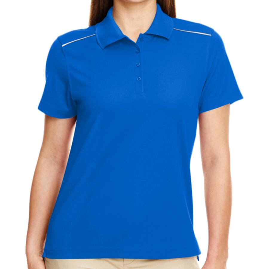Ladies' Radiant Performance Piqué Polo with Reflective Piping Thumbnail