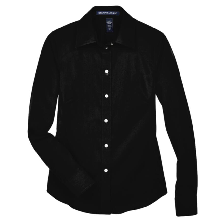 Women's Crown Collection® Solid Stretch Twill Woven Dress Shirt Thumbnail